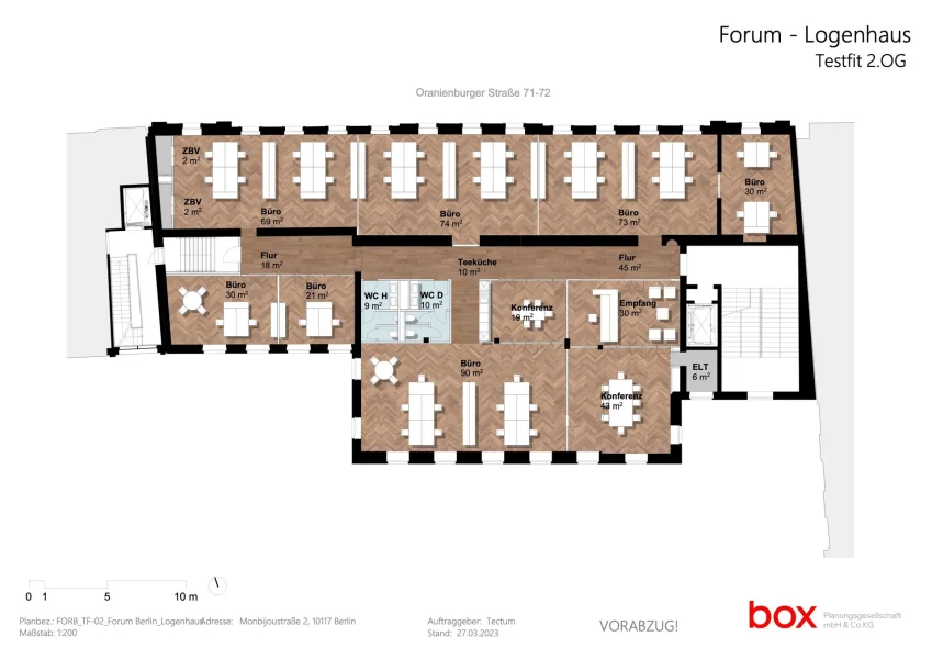 Grundriss 2.OG - Logenhaus Testfit