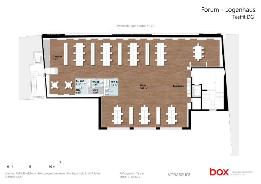 Grundriss DG - Logenhaus Testfit