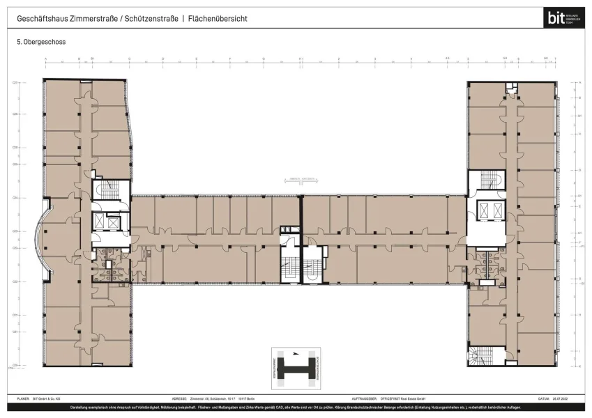 Grundriss 5.OG | Zimmerstraße 56/Schützenstraße 15-17