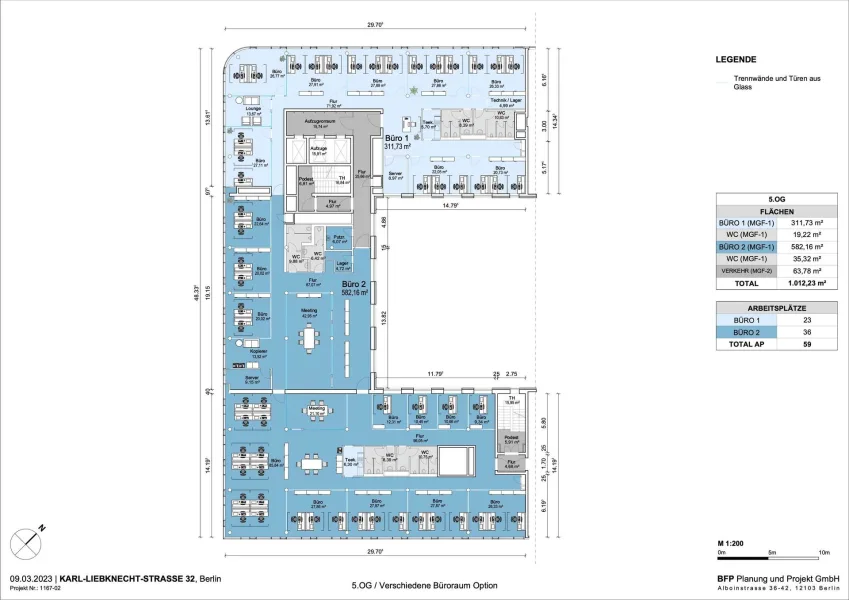 Grundriss 5.OG - Belegungsplanung