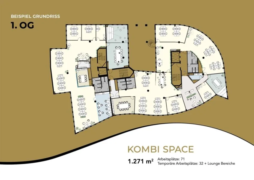 Grundriss Beispiel 1.OG  - Kombi Space