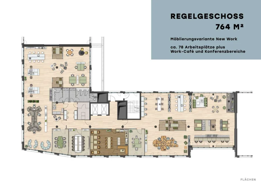 Grundriss Regelgeschoss New Work