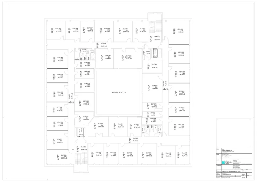 Grundriss 3.OG - 576,53 qm