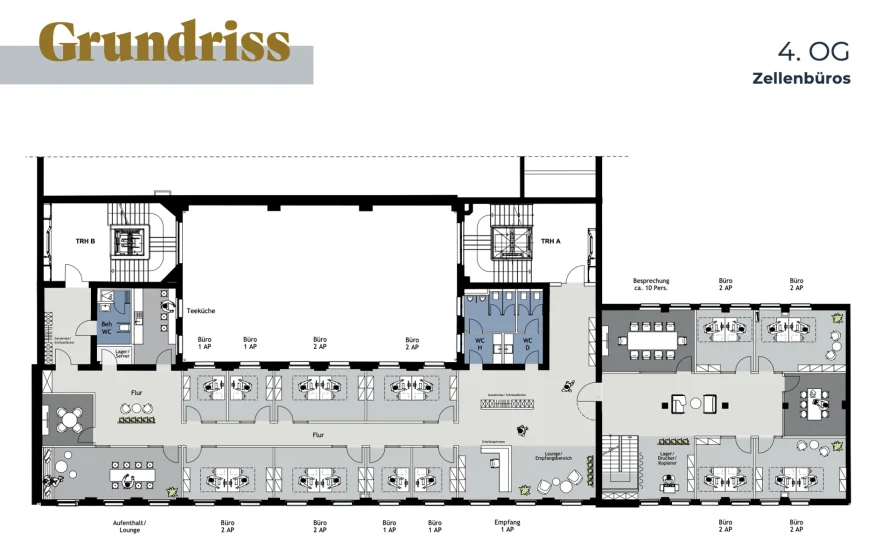 Grundriss 4.OG | Zellenbüro