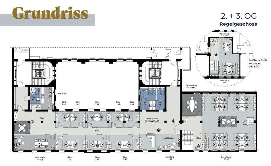 Grundriss 2.+3.OG | Regelgeschoss