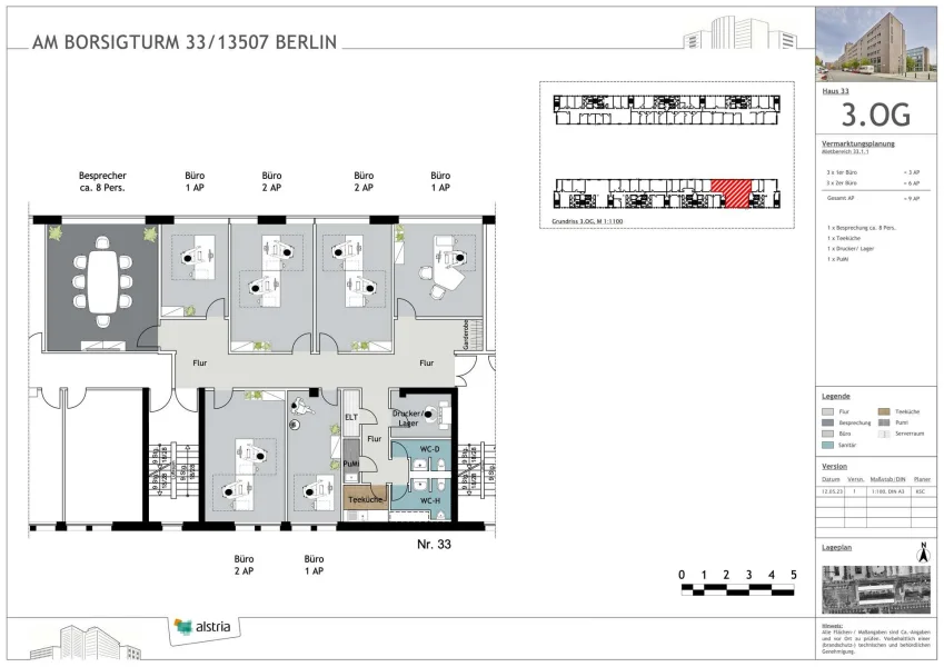 Grundriss 3.OG - Haus 33