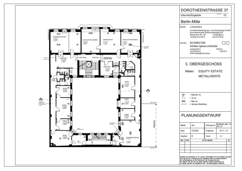 Grundriss 3.OG - Ost