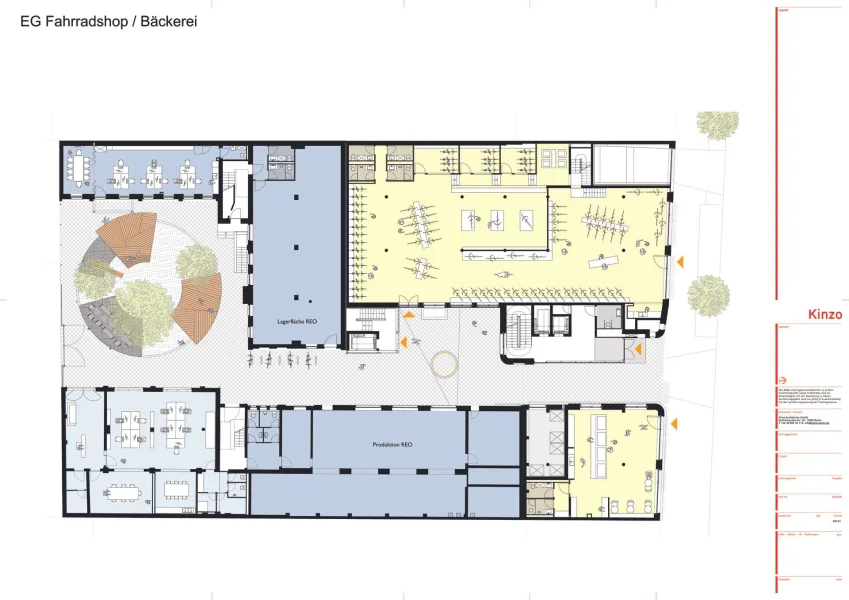 Grundriss EG Fahrradshop - Coffeeshop