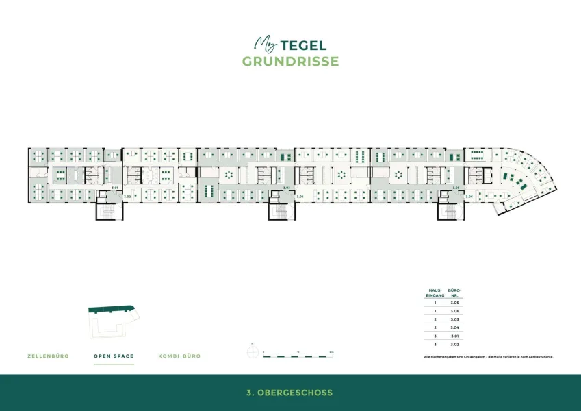 Grundriss 3.OG - Open Space