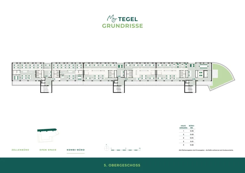 Grundriss 5.OG - Kombi-Büro