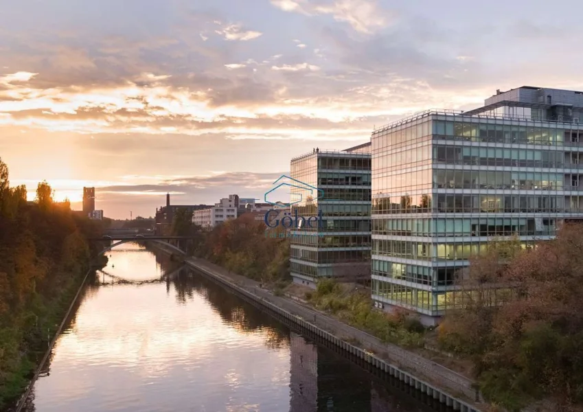 Außenansicht - Büro/Praxis mieten in Berlin - Außergewöhnliche Büroflächen in direkter Wasserlage am Teltowkanal in Berlin-Tempelhof !