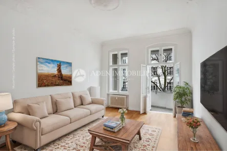 Staging Zimmer 1 - Wohnung kaufen in Berlin - ••• PROVISIONSFREI, 3,5 Zi.-Altbauwohnung,  ca. 113 m² + West-Balkon, nur 200 m. zum Kurfürstendamm! •••