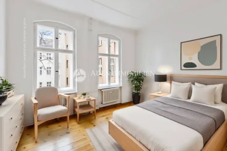 staging zimmer 1 - Wohnung kaufen in Berlin - Bezugsfreie 1-Zimmer-Wohnung im Hinterhaus mit EBK in zentraler Lage!