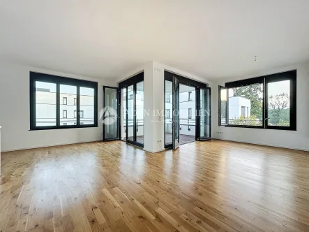 Wohnzimmer - Wohnung mieten in Berlin Friedrichshain / Stralau - Moderne Neubauwohnung mit Blick aufs Wasser