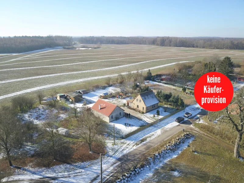 Luftbild - Haus kaufen in Mölln / Lüdershof - HORN IMMOBILIEN ++ Paradies für Mensch und Tier, sehr ruhige Lage - Mecklenburgischen Seenplatte