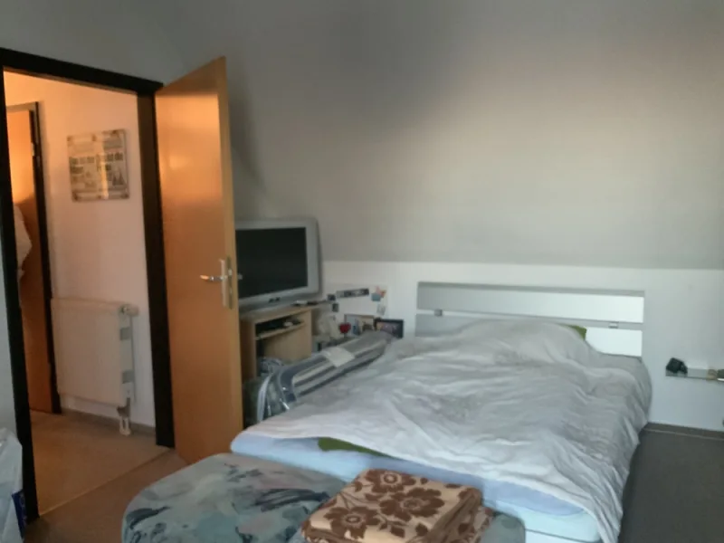 Blick ins Schlafzimmer