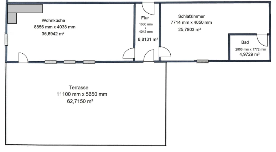 Grundriss, keine Gewähr, Fehler und Irrtümer vorbehalten