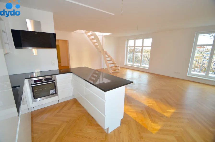 Küche - Wohnung kaufen in Berlin - Exklusives Penthouse mit 3 Zimmern, 2 Bädern und 2 Terrassen im Herzen von Charlottenburg