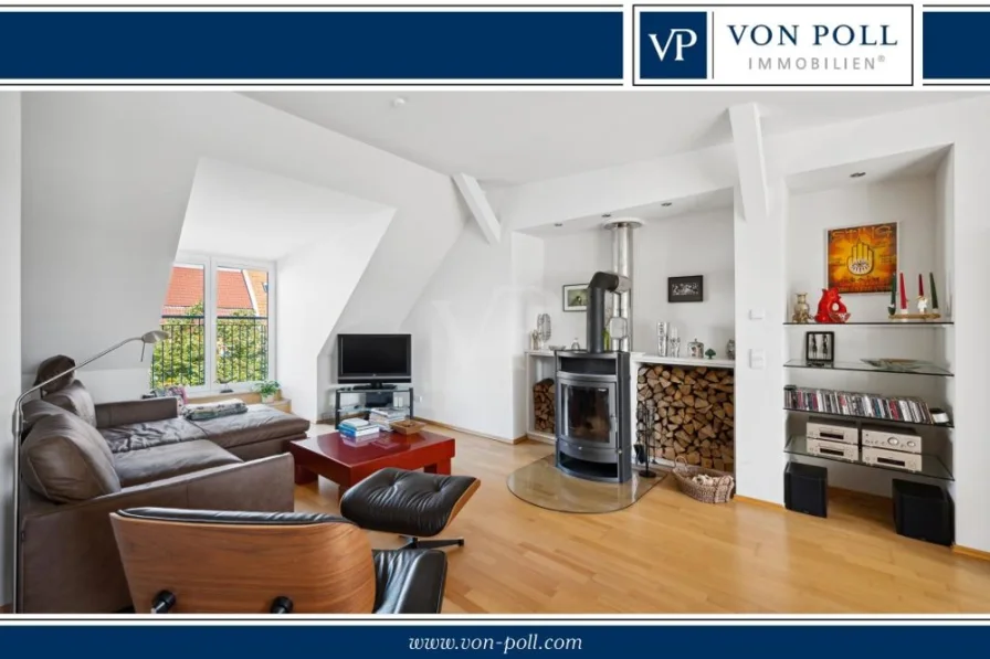 Titelbild Wohnbereich - Wohnung kaufen in Berlin - Großzügige Dachgeschosswohnung mit 3 Schlafzimmern zwischen Ku'damm und Hochmeisterplatz
