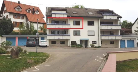 Sicht auf die Südseite - Wohnung mieten in Rheinfelden - Schöne helle Wohnung mit gr. Balkon, Einbauküche und Garage