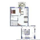 Wohnung 2 - Erdgeschoss - Skizze - Visualisierung