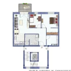 Wohnung 6 - Obgergeschoss - Skizze - Visualisierun