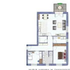 Wohnung 7 - Obgergeschoss - Skizze - Visualisierun