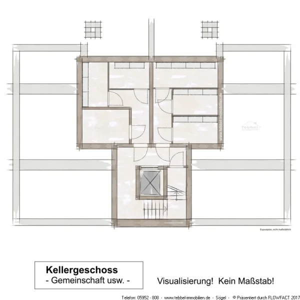 Kellergeschoss - Exposéplan-Skizze-Visualisierung