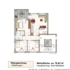 Wohnung 4 - Exposéplan - Skizze - Visualisierung