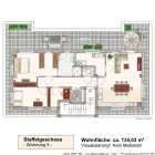 Wohnung 5 - Exposéplan - Skizze - Visualisierung