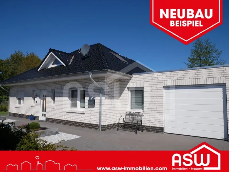 2487 Musterhaus - Haus kaufen in Herzlake - Musterhaus! Neubau Bungalow mit Teilausbau des Dachgeschosses