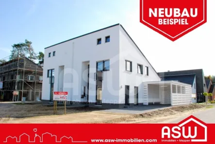 2519 Musterhaus - Haus kaufen in Meppen - Musterhaus! Exklusive Neubau-Doppelhaushälfte - nach Ihren Wünschen gestaltbar.