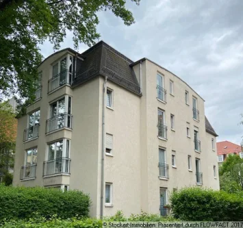 Hausansicht - Wohnung kaufen in Dresden - Vermietete 3-Zimmer-Wohnung in Dresden-Löbtau mit Balkon und Tiefgaragenstellplatz
