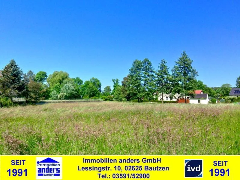 Ansicht Grundstück - Grundstück kaufen in Burkau - unbeautes Grundstück in ruhiger zentralen Lage zwischen Bautzen und Dresden