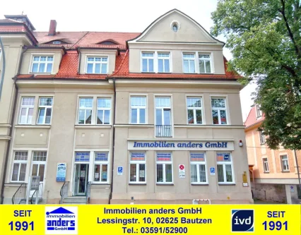 Hausansicht - Büro/Praxis mieten in Bautzen - - Provisionsfrei - Moderne Büroeinheit mit 2 PKW-SP am Amts- und Landgericht in Bautzen