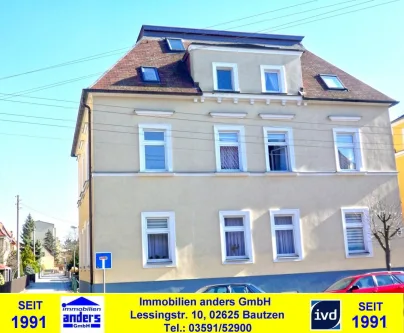 Hausansicht - Wohnung mieten in Bautzen - Moderne 2-Raum-Wohnung mit PKW-SP und gem. Terrasse in BZ