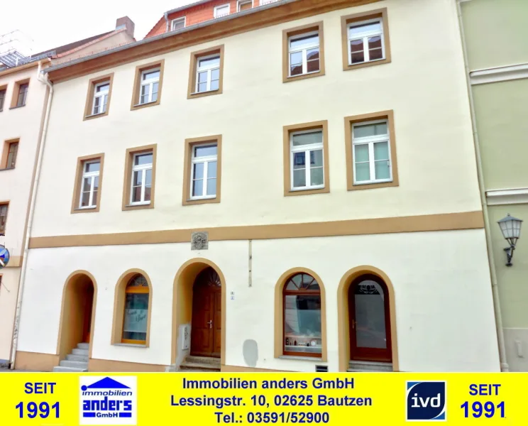 Hausansicht - Wohnung mieten in Bautzen - Moderne 4-Raum-Wohnung mit Balkon - Bad mit Wanne und Dusche in Bautzen