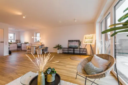 Musterhaus Wohnzimmer - Haus kaufen in Machern - *klimafreundlicher Neubau mit PV Anlage und Wärmepumpe* Einzug kurzfristig möglich*