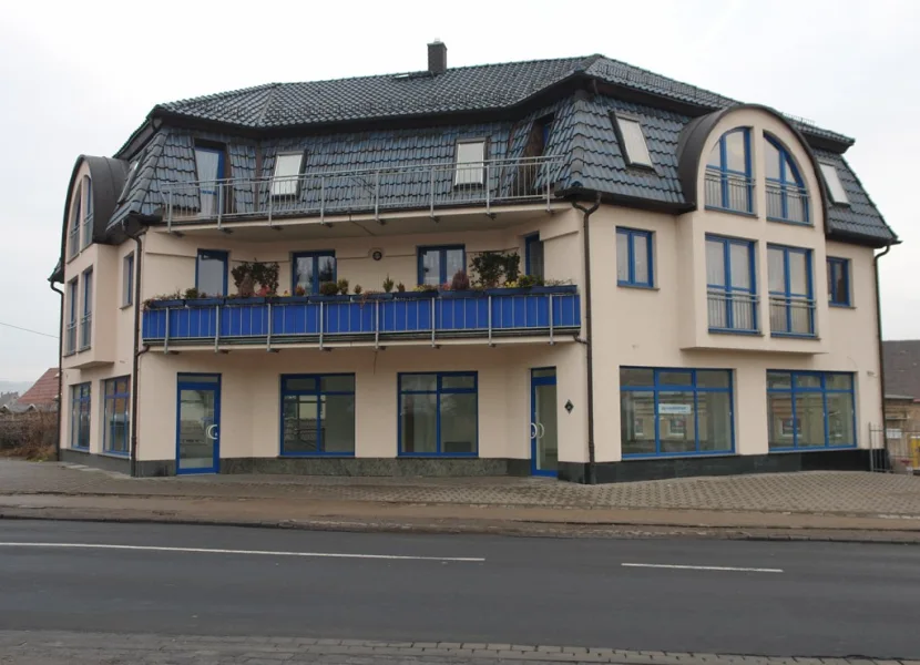 Strassenansicht2 - Wohnung mieten in Lutherstadt Eisleben - O100W4: Schöne 2-Raum-Wohnung mit Balkon!
