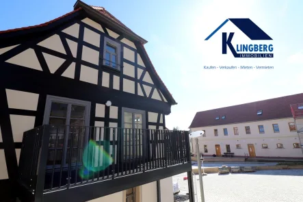 Blick in den Innenhof - Wohnung mieten in Elsteraue - 2-Raum-Wohnung mit großer Terrasse -  Leben in einer der schönsten Wohnkonzepte der Region! 