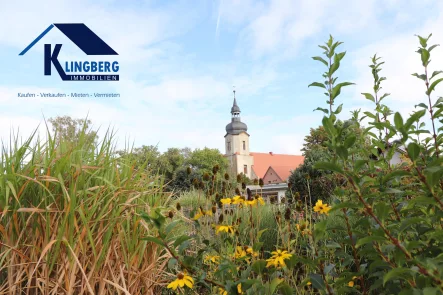 Blick aus dem Garten Richtung Stadt - Wohnung mieten in Zeitz - Erdgeschosswohnung mit vielen Extras in hervorragendem Wohnumfeld in Zeitz zu vermieten!