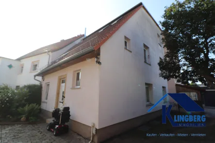 Ansicht - Hinterhaus - Haus kaufen in Kretzschau - Zwei Wohnhäuser mit Grundstück in ruhiger Wohngegend von Zeitz zum Preis von einem!
