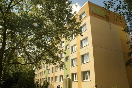Hausansicht - Wohnung mieten in Zeitz - Wohnen in toller Lage - 3-Raum-Wohnung mit Balkon und Aufzug! 