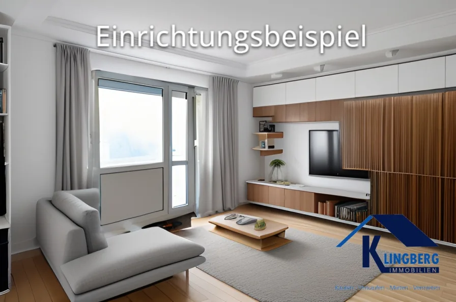 Wohnzimmer mit Balkonaustritt