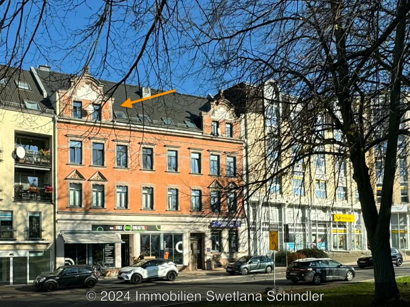 Titelbild - Wohnung mieten in Chemnitz / Gablenz - Dachgeschosswohnung, 4 Zimmer, Hausgarten, Top Infrastruktur