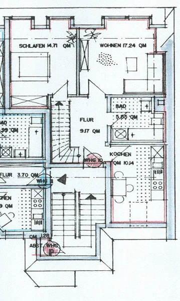 Grundriss WE 10 unten