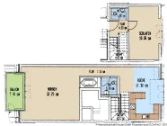 Grundriss gesamt - Schicke 2-Raum Maisonettewohnung mit Badewanne und Einbauküche !!! Großer Südbalkon !!