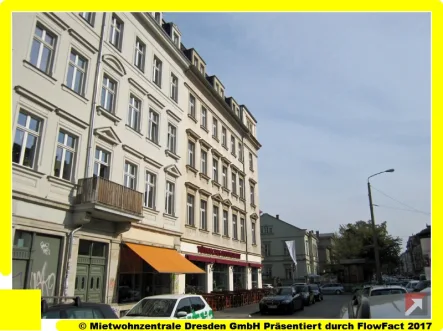 Objektansicht - 2 Zimmer Dachgeschoss EBK - Wohnung mieten in Dresden - Tolle 2-Raumwohnung mit Einbauküche und Aufzug in der Äußeren Neustadt!!!