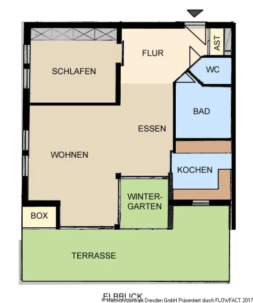 Grundriss - Exclusive 2-Raum-Wohnung in Wehlen