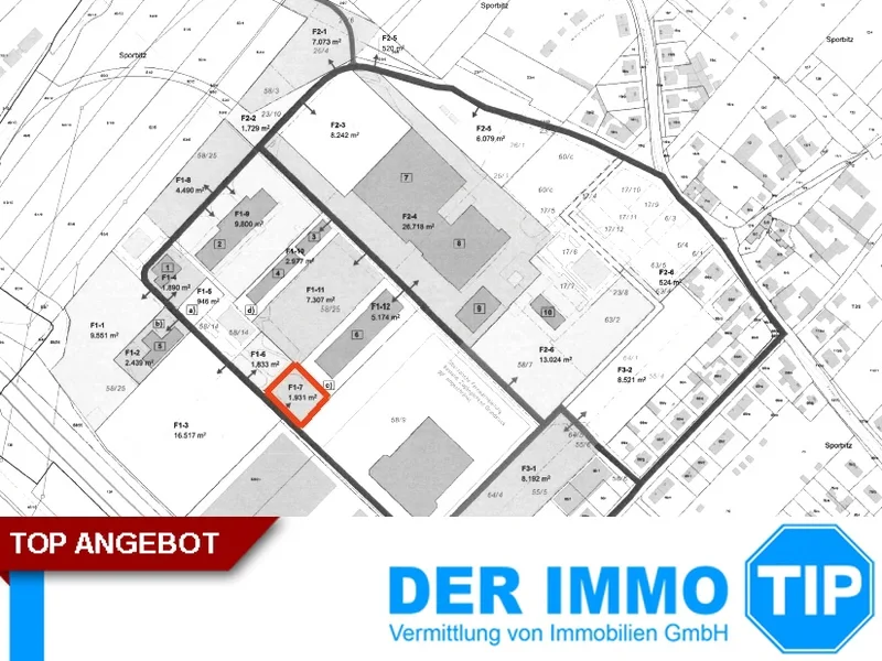 Lageplan Freifläche - Grundstück mieten in Dresden - ca. 1.931 m² Freifläche in Gewerbekomplex im Dresdener Osten zur Miete